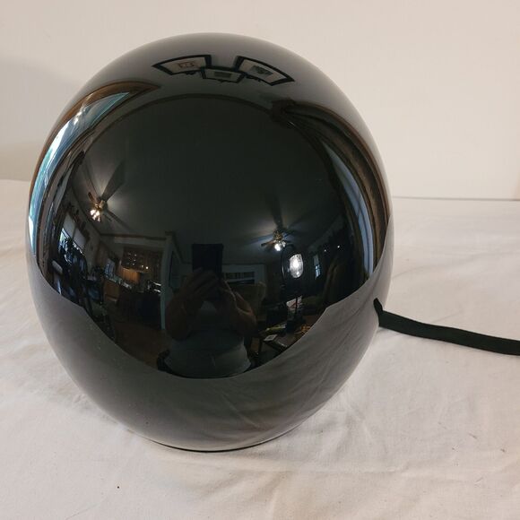 Z1R Open Face Sz M Black Helmet, Smoke Visor Snap Chin Strap Vents - Picture 3 of 12